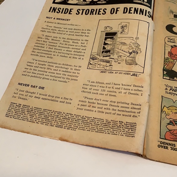 Vintage 1969 4 - Dennis The Menace Comic Books - Picture 12 of 15